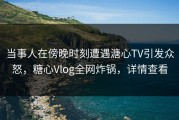 当事人在傍晚时刻遭遇溏心TV引发众怒，糖心Vlog全网炸锅，详情查看